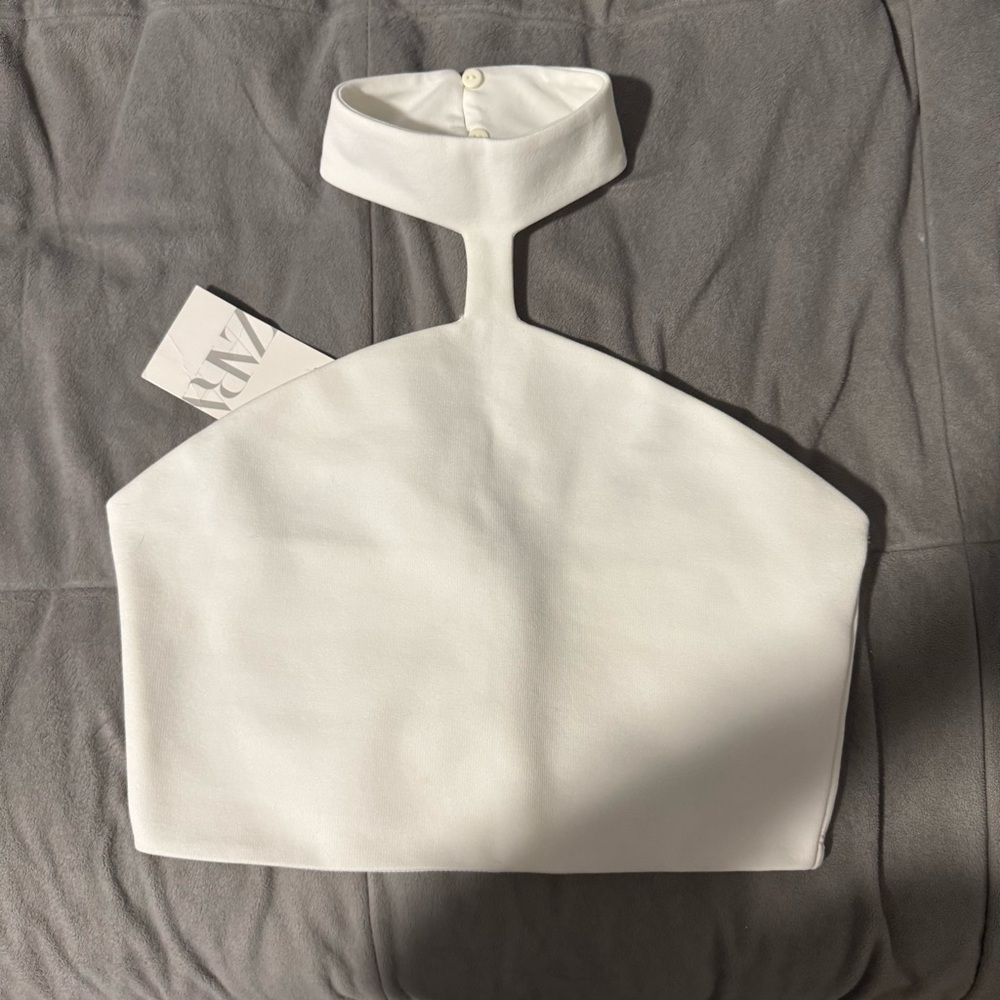 Chic White Halter Top